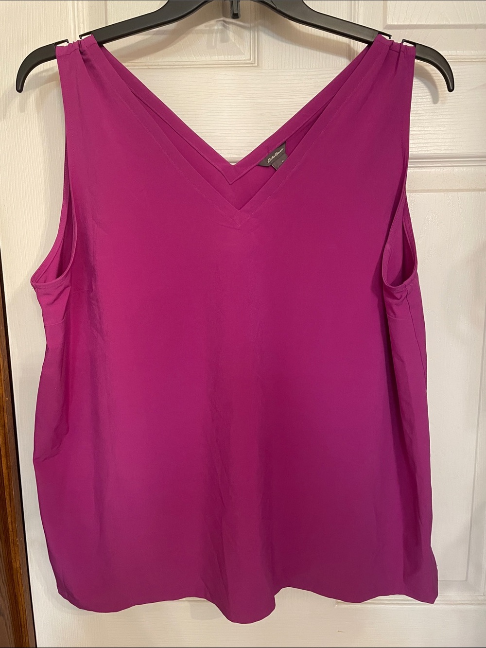Eddie Bauer Sleeveless V-Neck Tank in Magenta